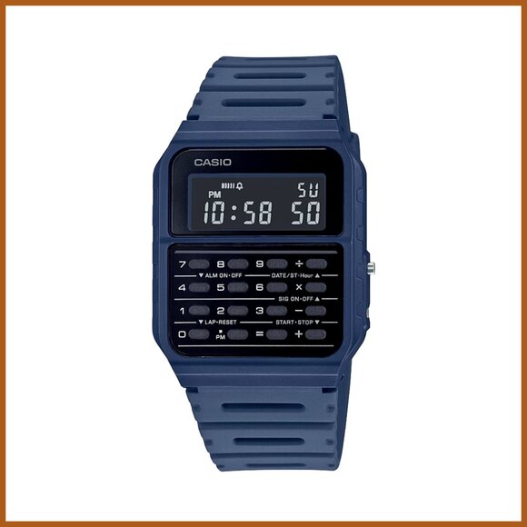 Vintage Data Bank Watch with Calculator and Stopwatch